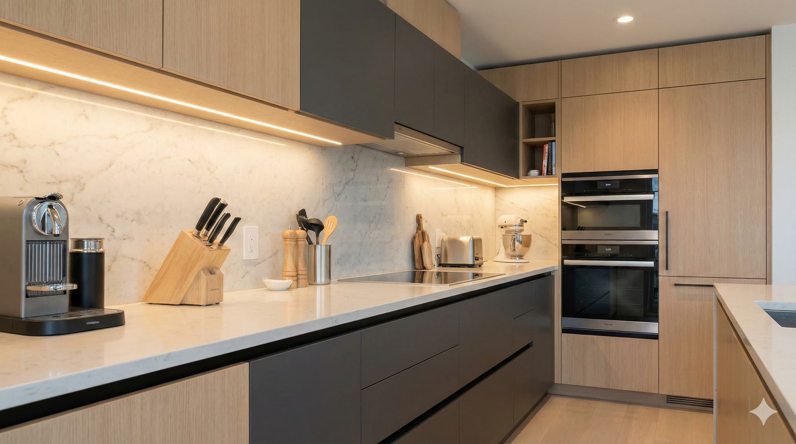 Leds internos aos móveis para estética e ambientação